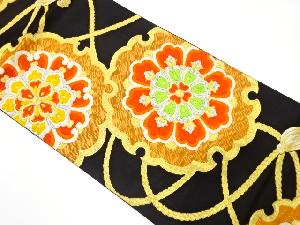 アンティーク　鏡裏に華紋織り出し袋帯（着用可）